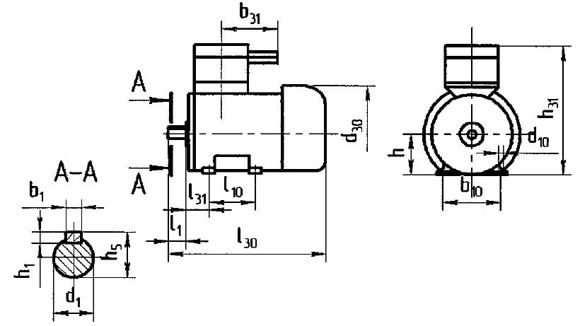 Чертеж электродвигателя АИМЛ112